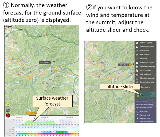 Windy.com Mountain weather check