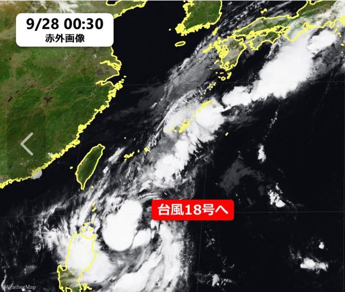 台風18号予想